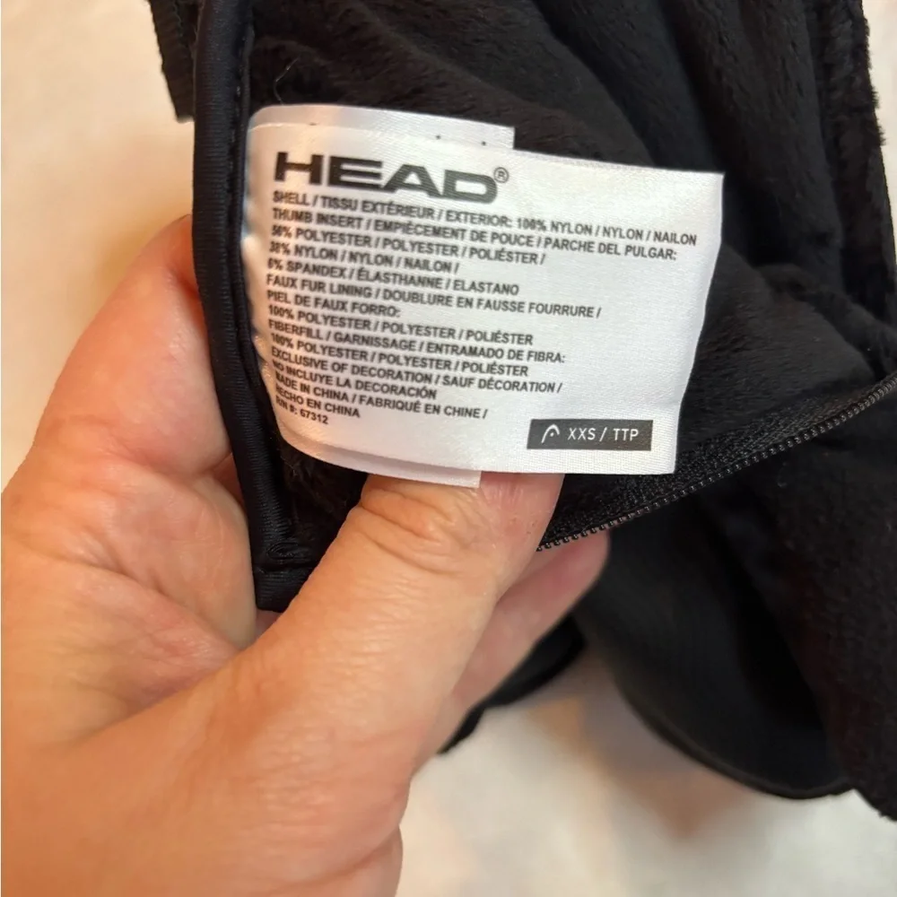 New Head Mittens Kids Gloves Black Snow Ski Size XXS 1-2T